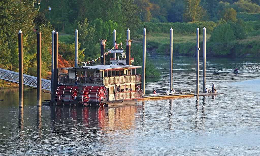 Aerial view of Willamette Queen