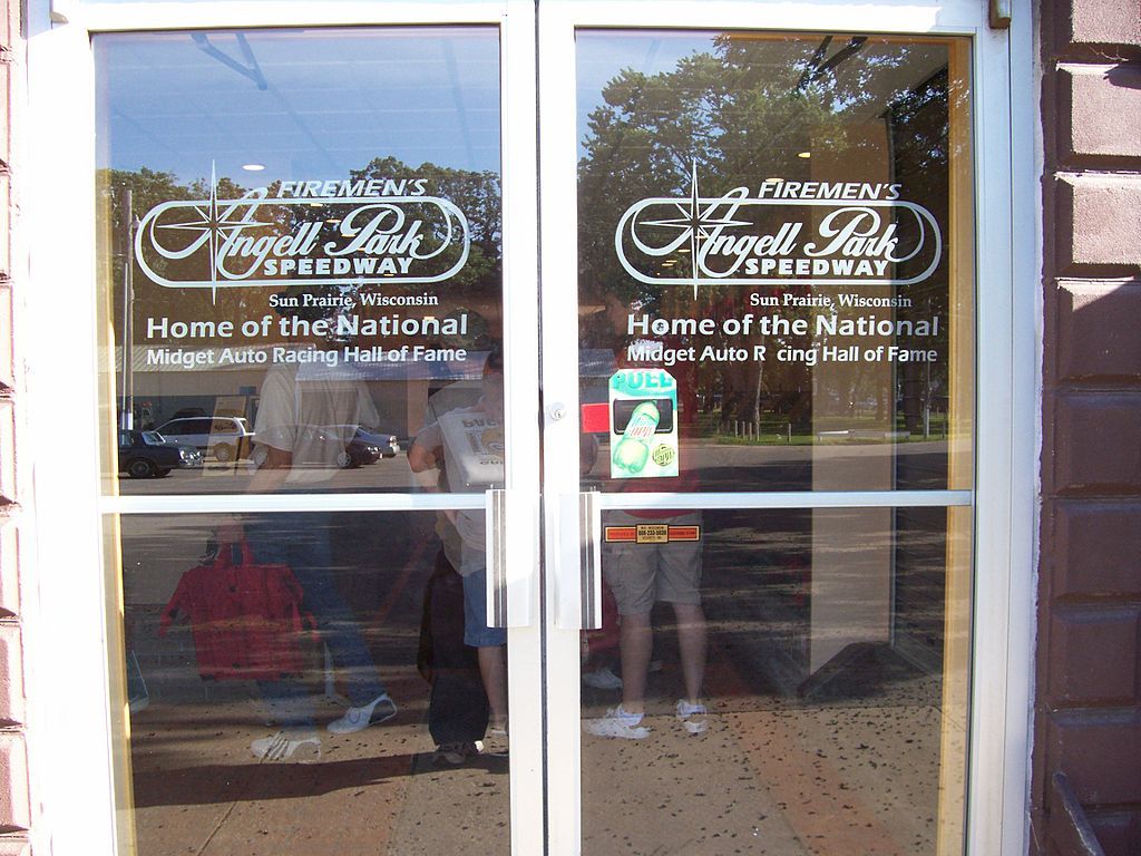Entrance doors of Angell Park Speedway
