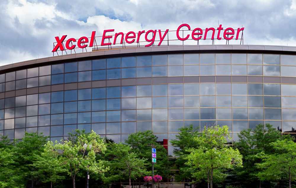 Exterior of Xcel Energy Center