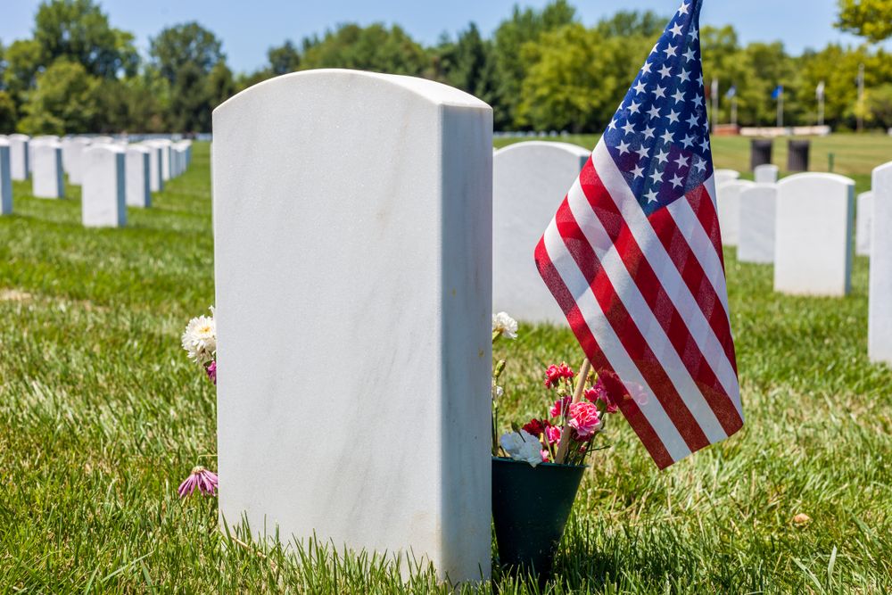 A gravestone at Camp Butler