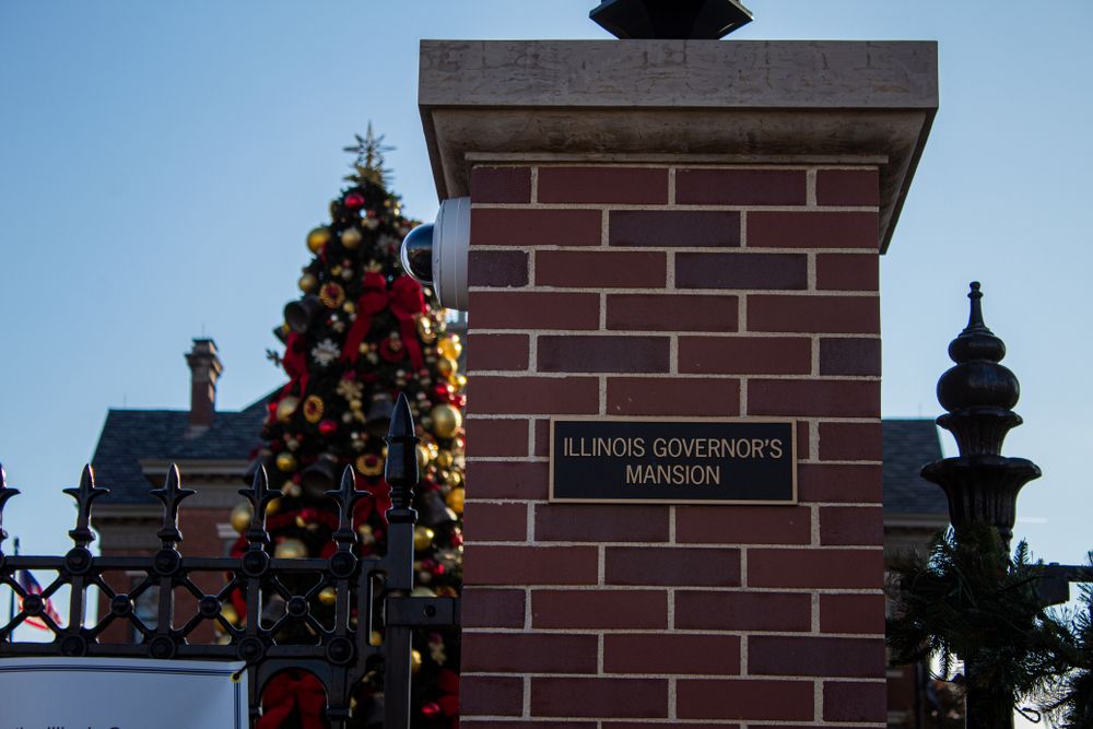 Placard of Illinois Governor's Mansion