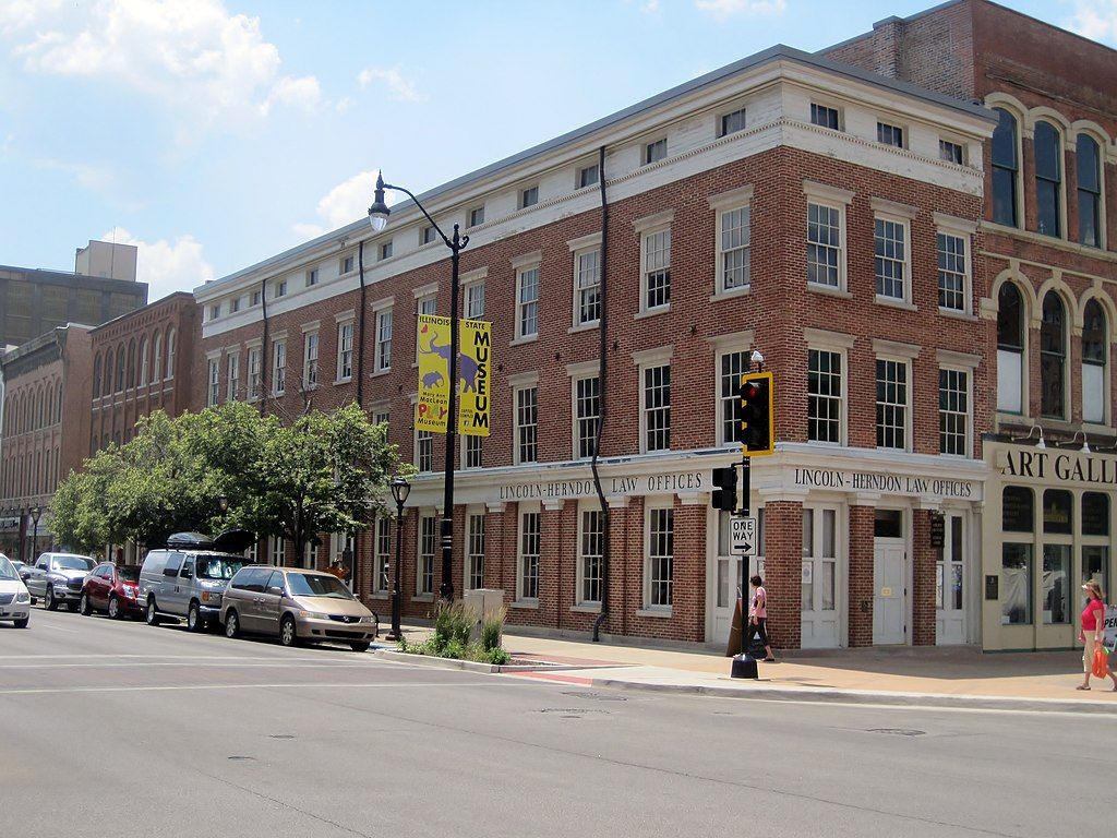Exterior of Lincoln-Herndon Law Offices State Historic Site