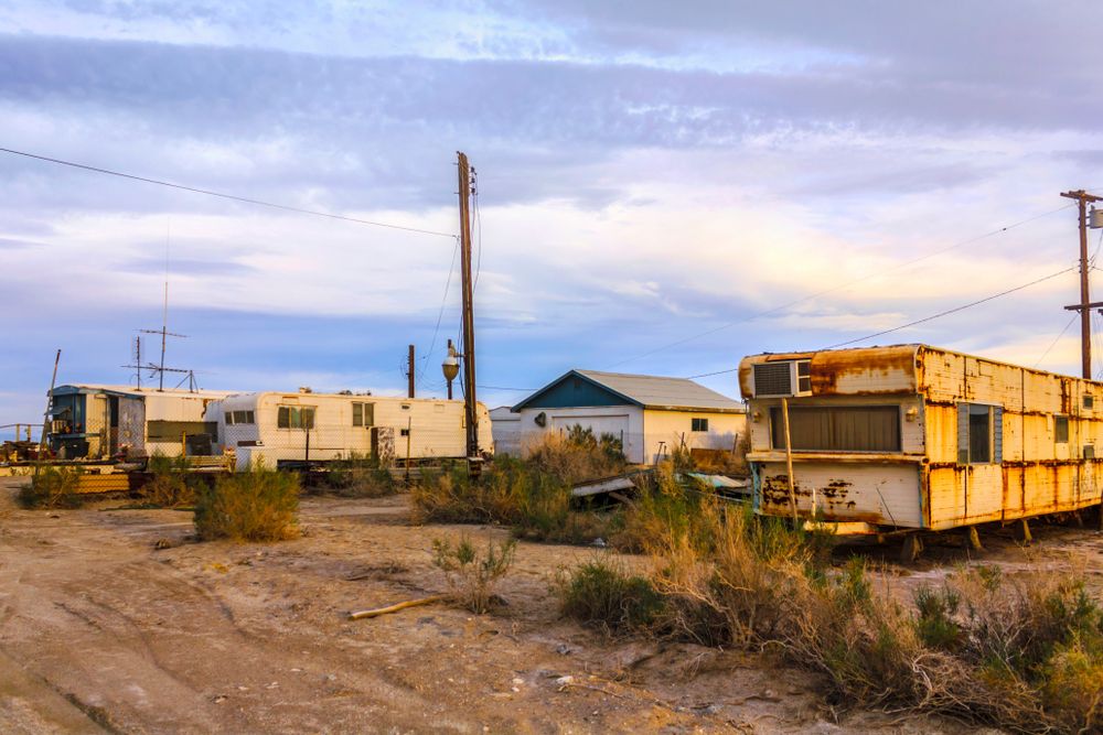 Houses at Bombay Beach Ruins