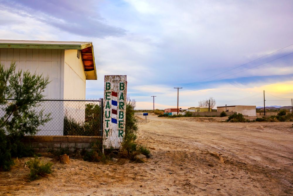 The grounds of Bombay Beach Ruins