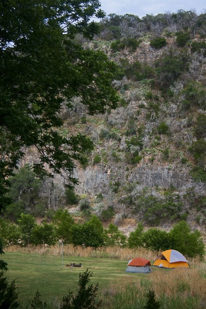 Campground at Colorado Bend State Park
