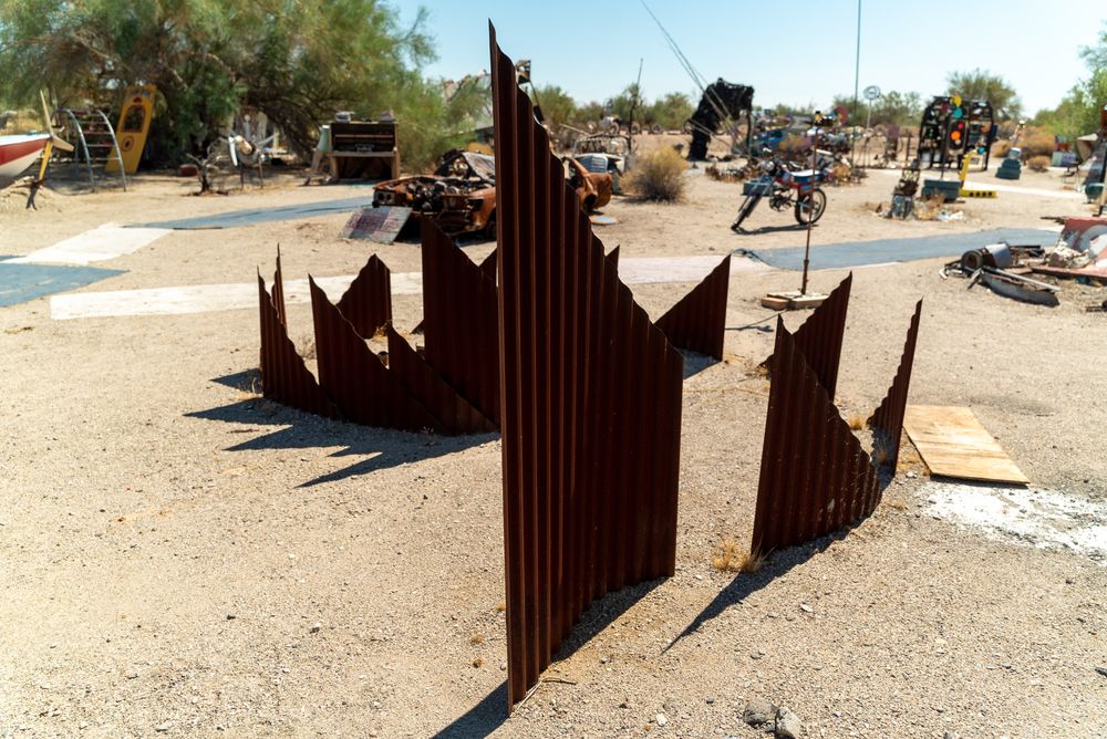 An odd art piece at East Jesus