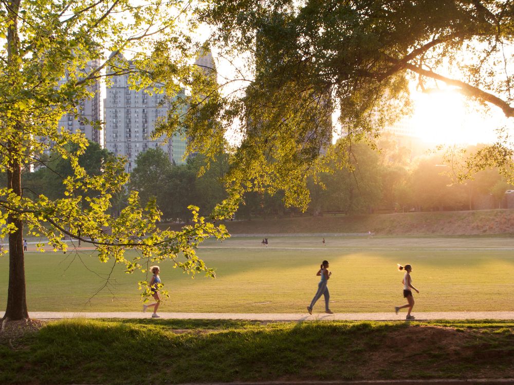 Jogging at Piedmont Park