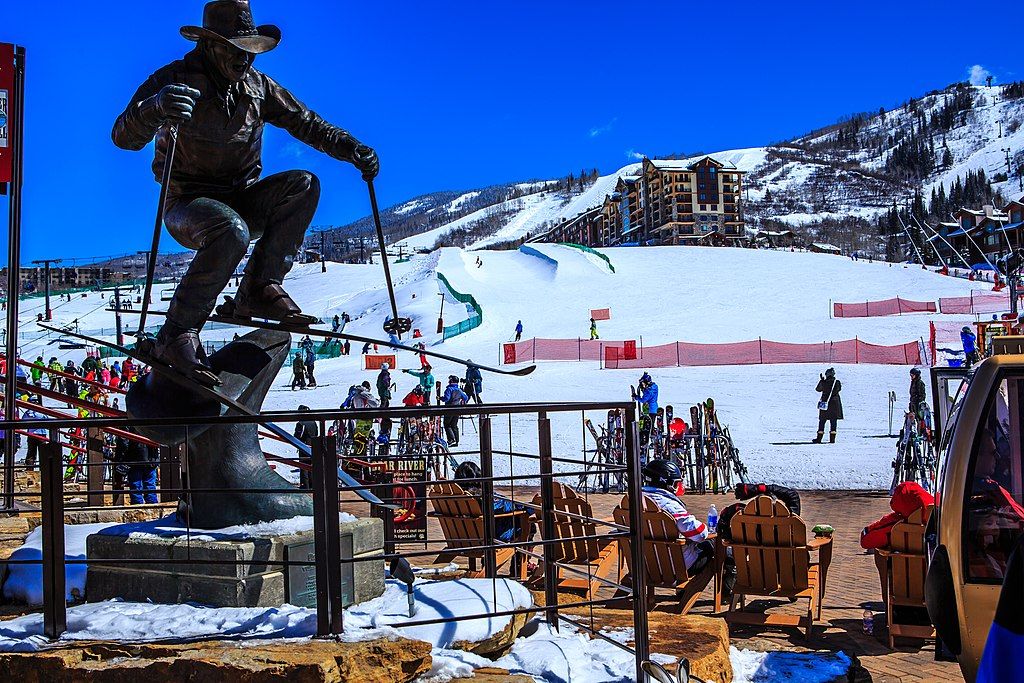 Buddy Werner statue at Steamboat Ski Resort