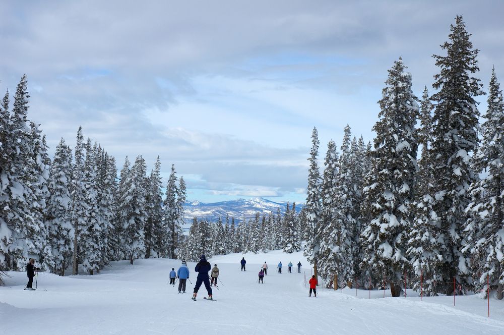 People skiing at Steamboat Ski Resort