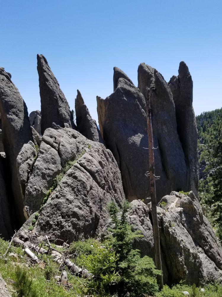 Rock formations along Needles Highway
