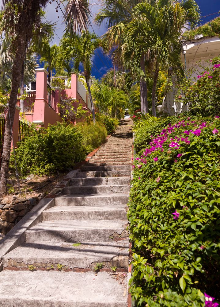 Daytime view of 99 Steps of Charlotte Amalie