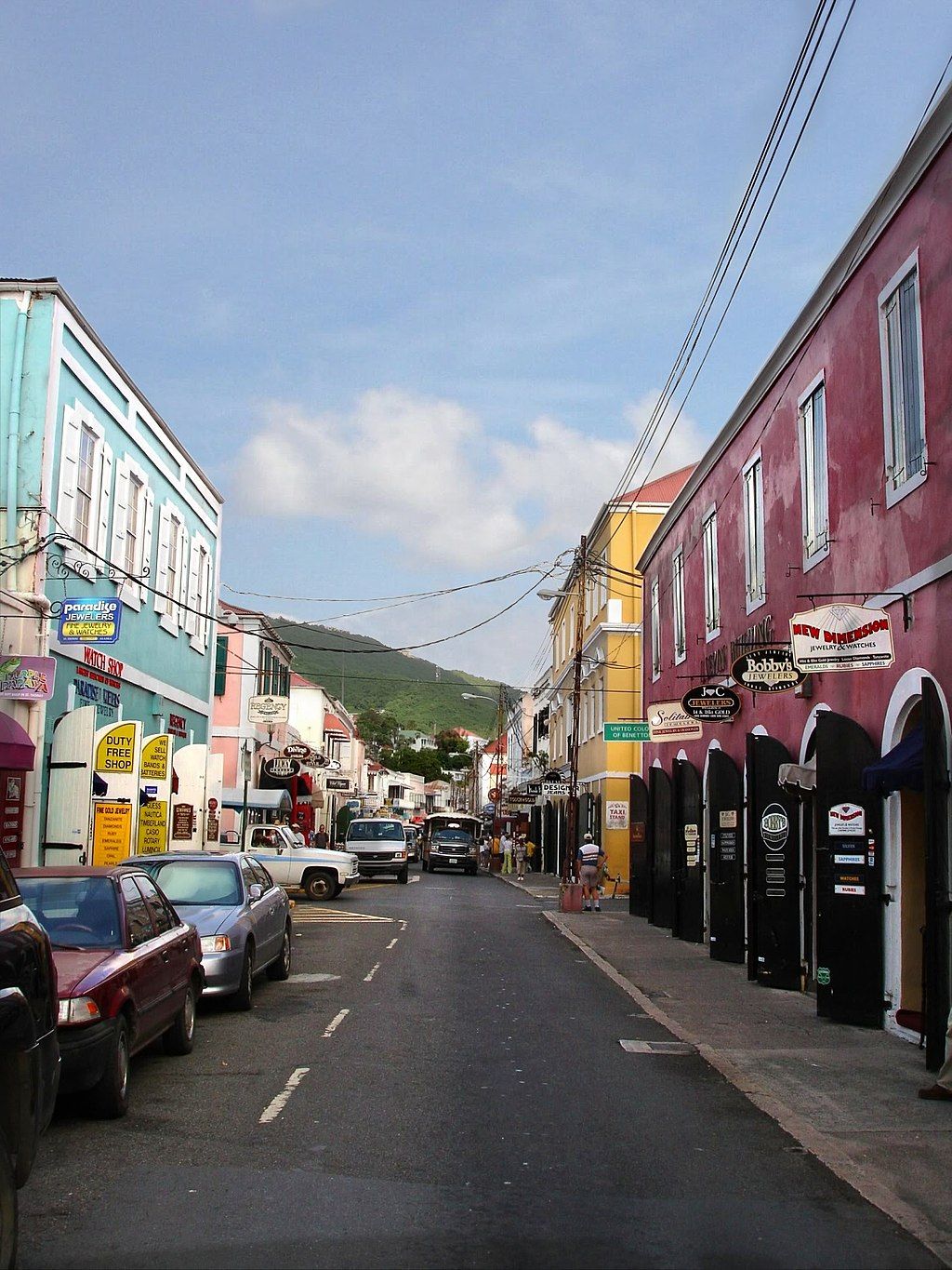 A street at Charlotte Amalia Historic District