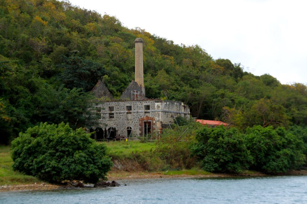 Ruins of a refinery at Hassle Island