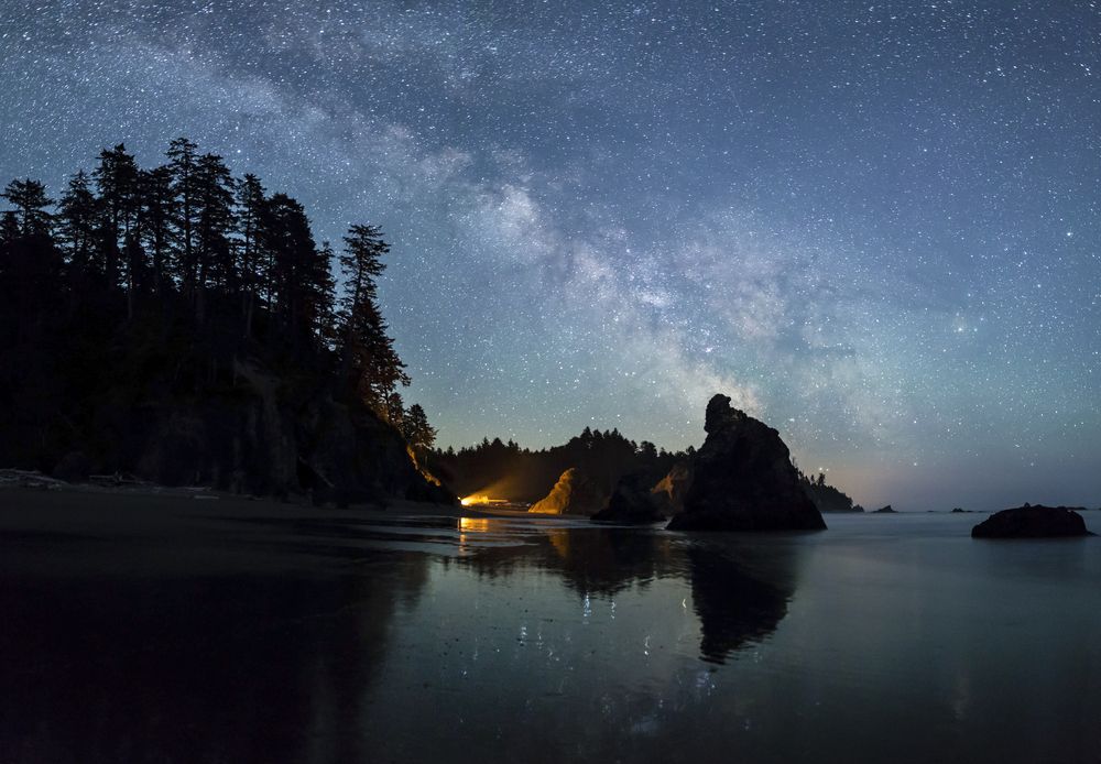 Milky Way on Ruby Beach in Olympic National Park