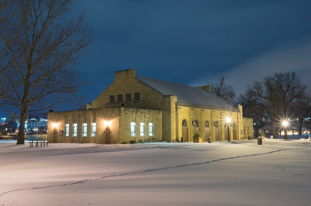 Exterior of Harriet Island Regional Park's public pavilion