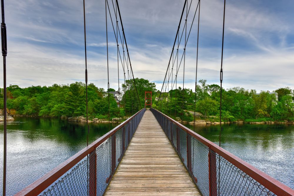 View within the Androscoggin Swinging Bridge