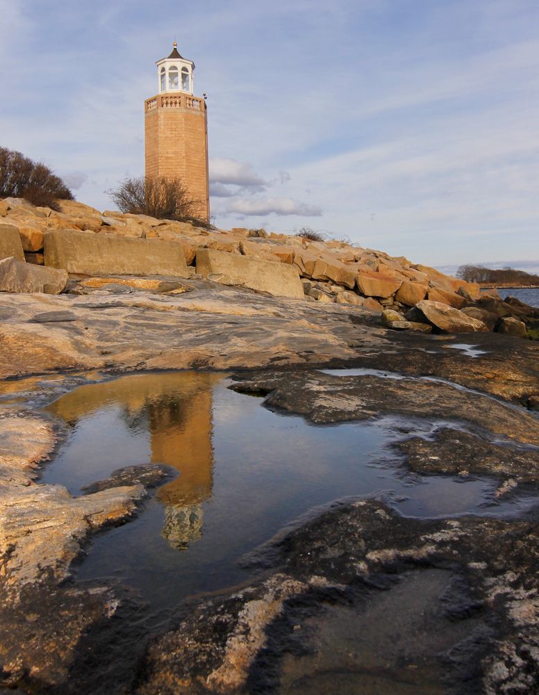 Exterior of Avery Point Lighthouse