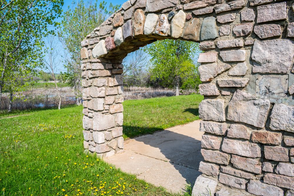 Stone arch at Fort Meade Recreation area.
