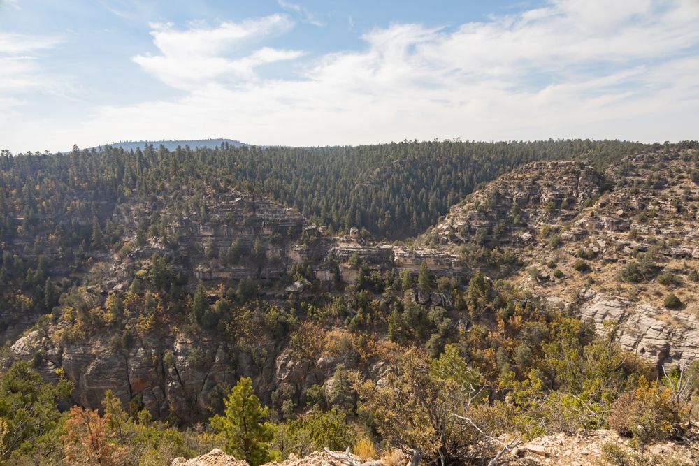 Aerial view at Walnut Canyon National Monument