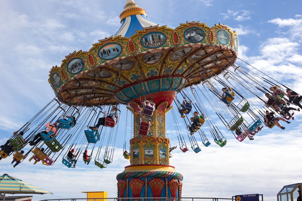 Swing ride at Santa Cruz Beach Boardwalk