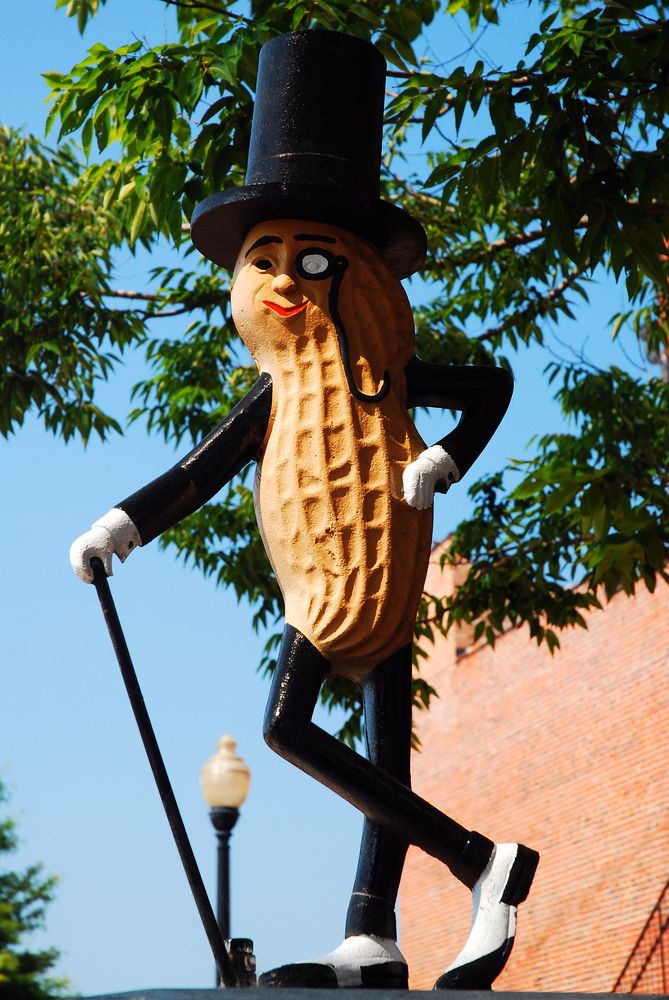 Daytime view of Mr. Peanut