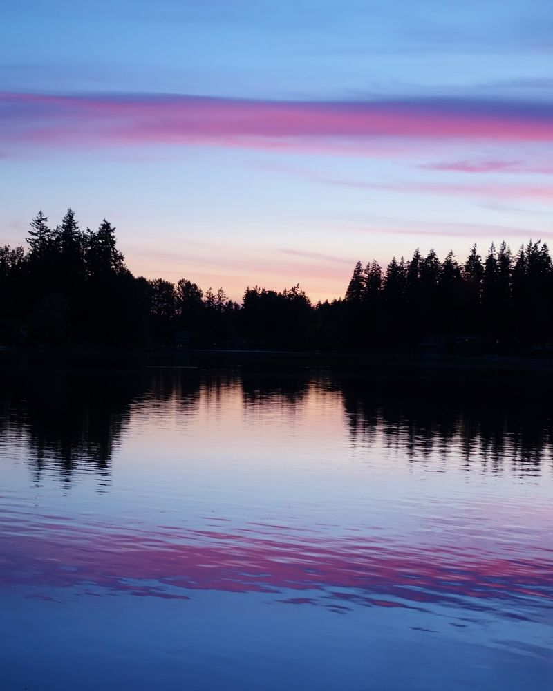 Gorgeous sunset at Pine Lake Park