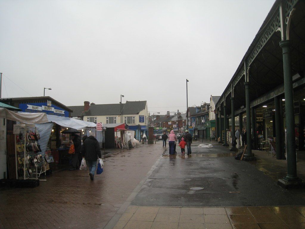 Shoppers at Doncaster Market