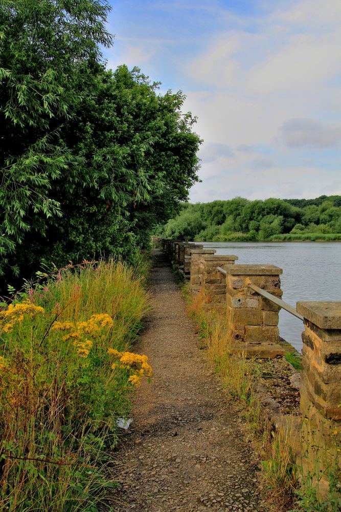 Pathway beside Worsbrough reservoir