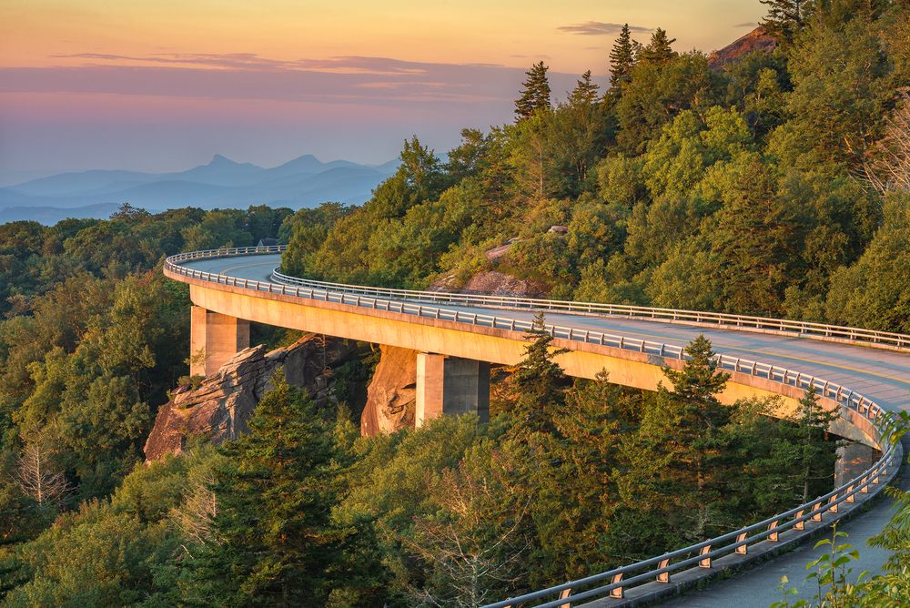 Scenic view of Blue Ridge Parkway