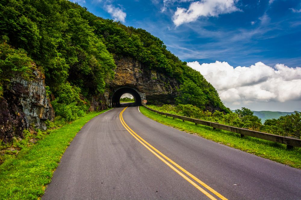 A tunnel along Blue Ridge Parkway