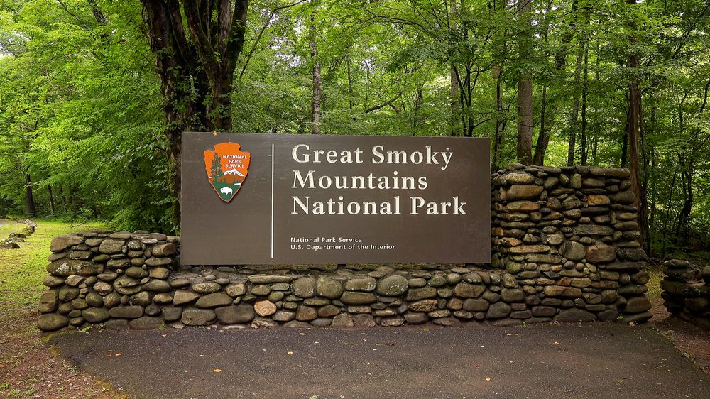 Entrance of Great Smoky Mountains National Park