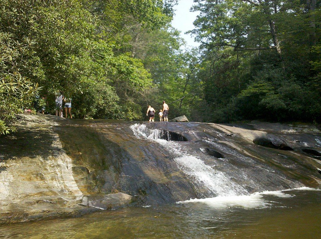 People at Sliding Rock