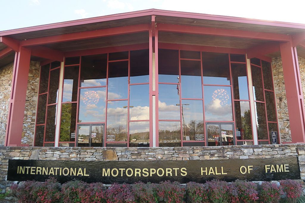 Welcome sign of the International Motorsports Hall of Fame