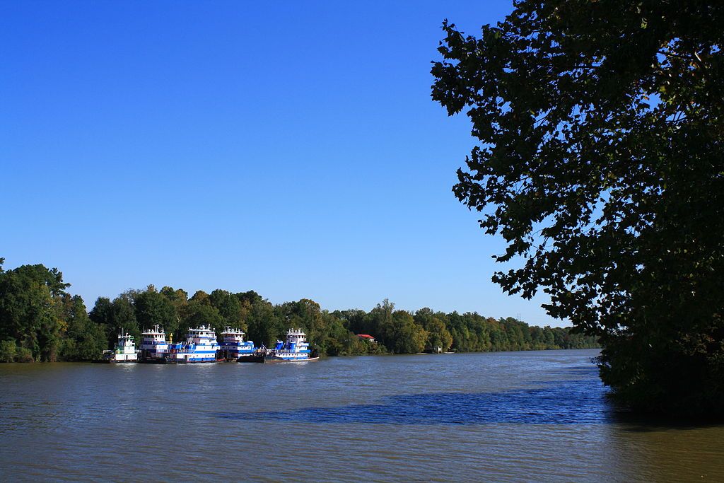 View of black warrior river from Tuscaloosa Riverwalk