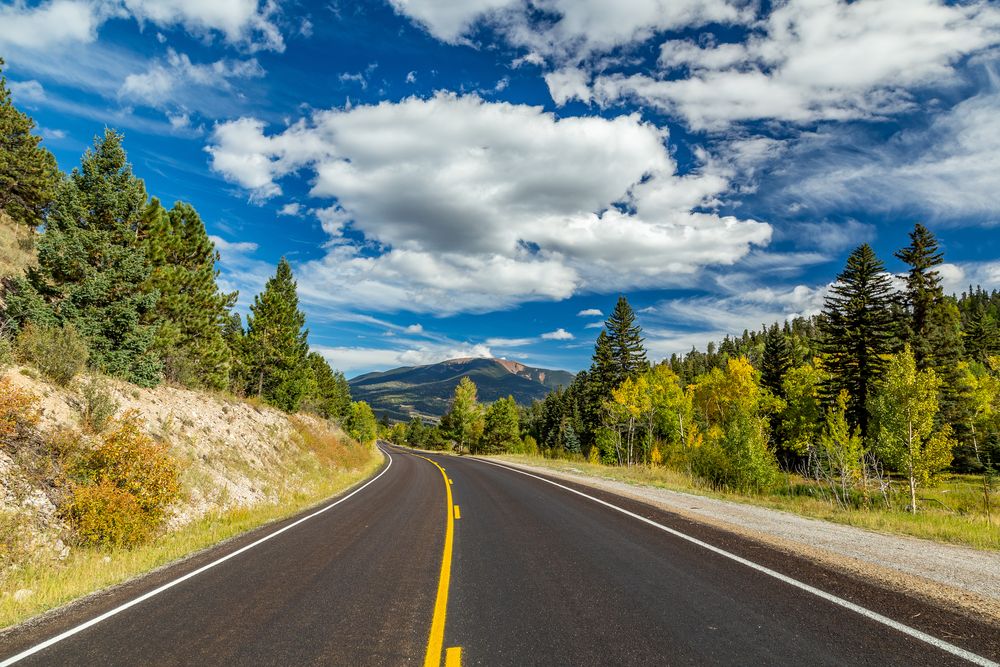 The road of Enchanted Circle Scenic Byway