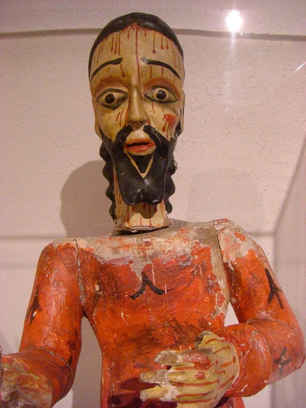 Spanish colonial bulto in Harwood Museum of Art
