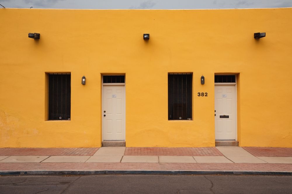 Bright-colored house at Barrio Viejo