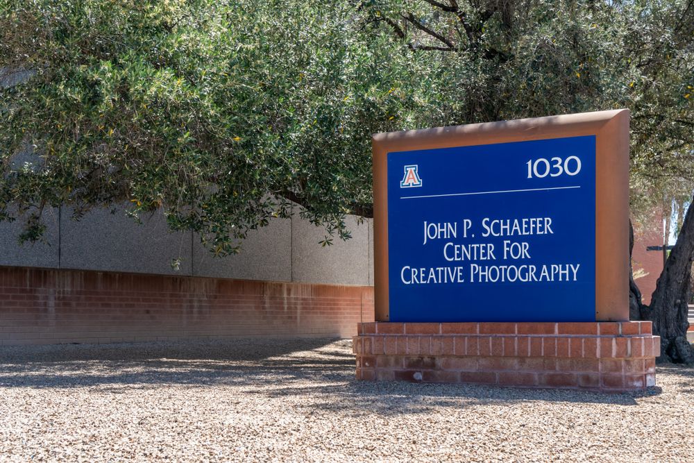 Welcome sign of the Center for Creative Photography