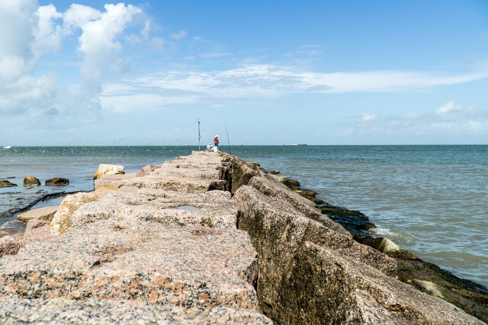 A jetty at Dike Beach