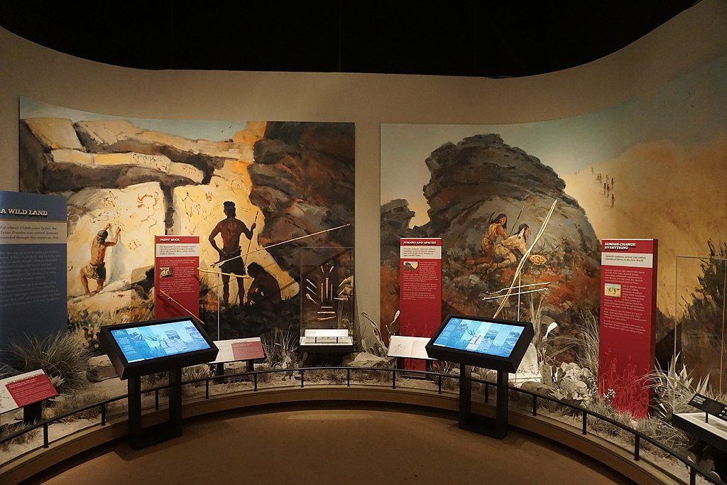 A wild land exhibit in the Frontier Texas! Museum