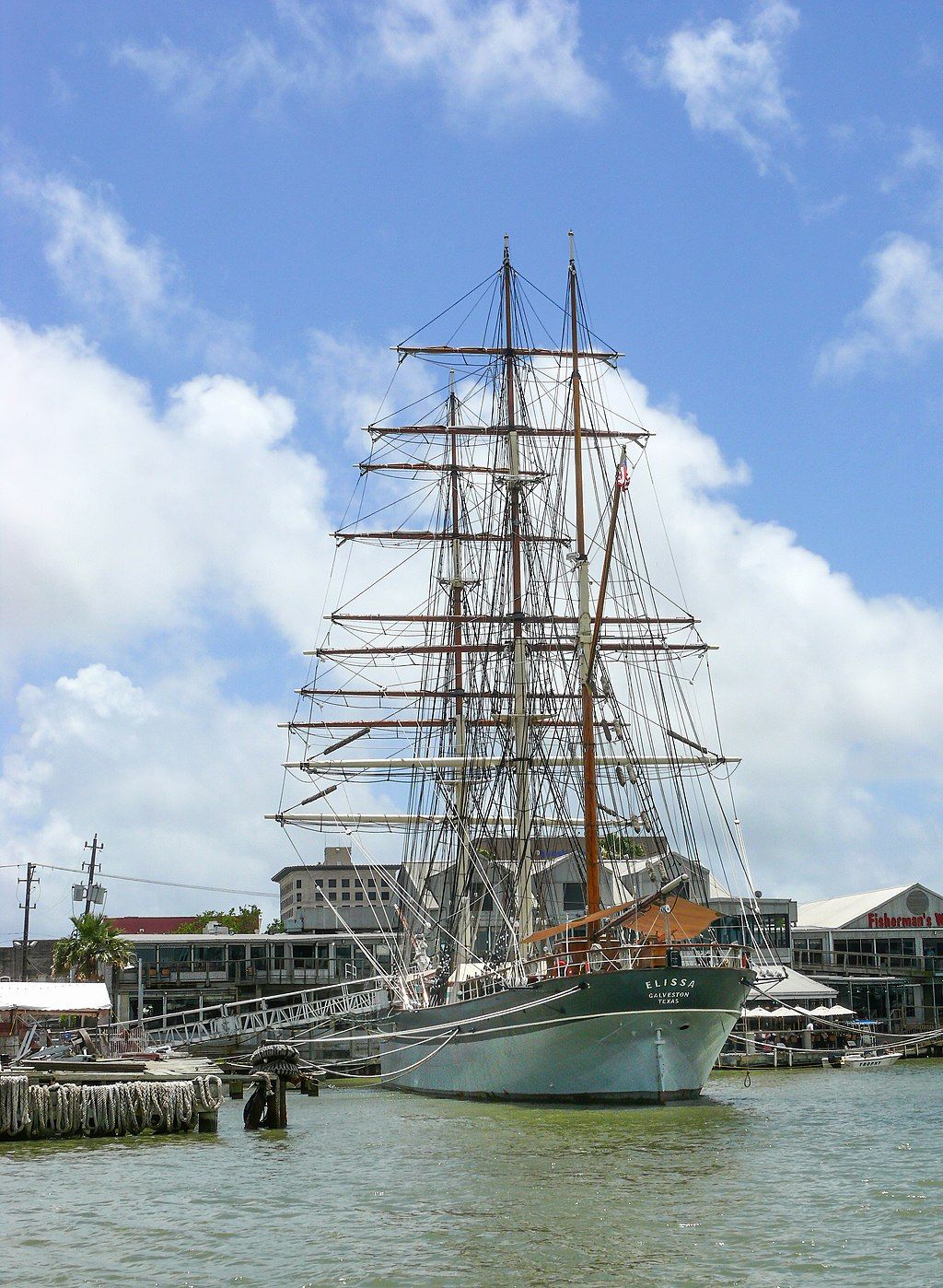 Tall ship Elissa at Galveston Historic Seaport