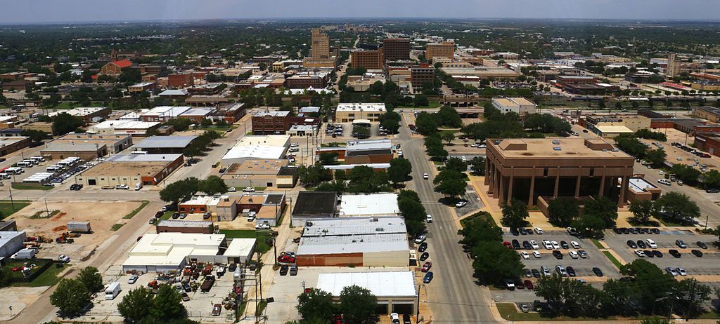 Aerial view of the Historic Downtown Abilene