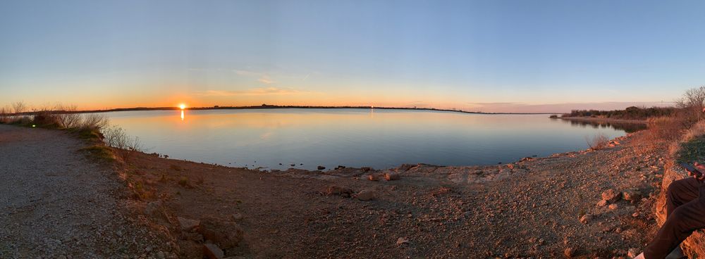 Sunset reflecting on Kirby Lake