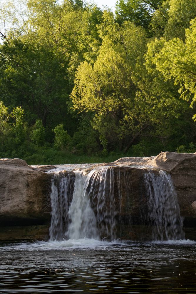 A waterfall at McKinney Falls State Park