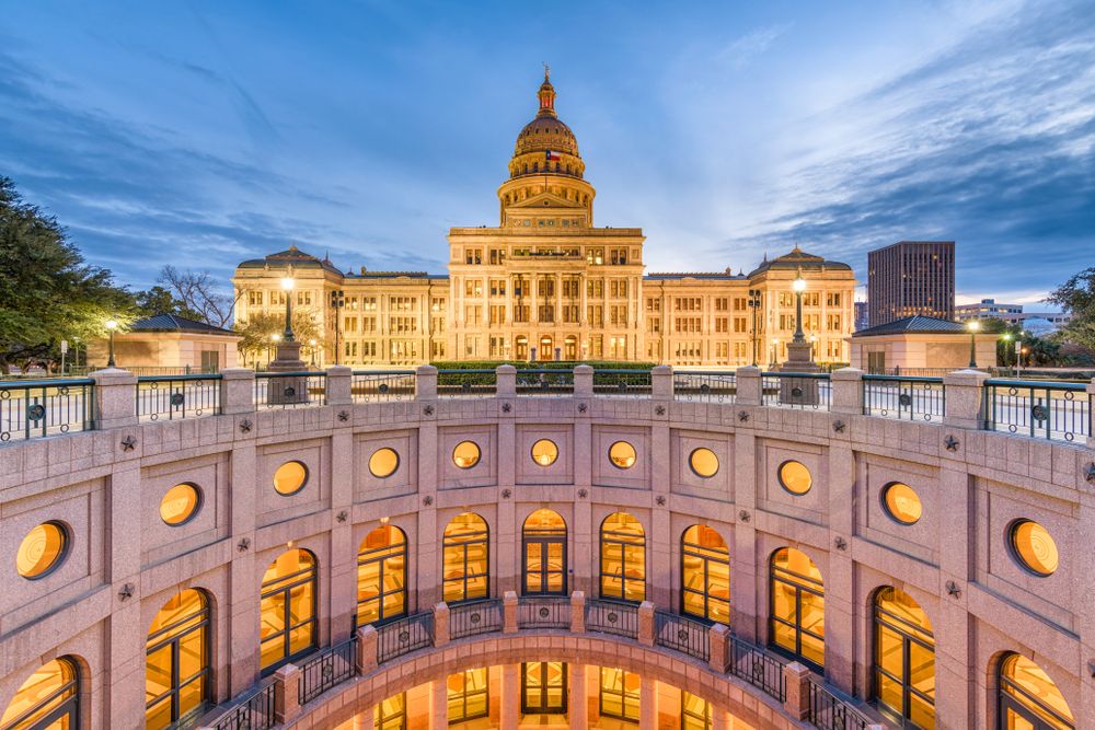 Exterior of the Texas Capitol