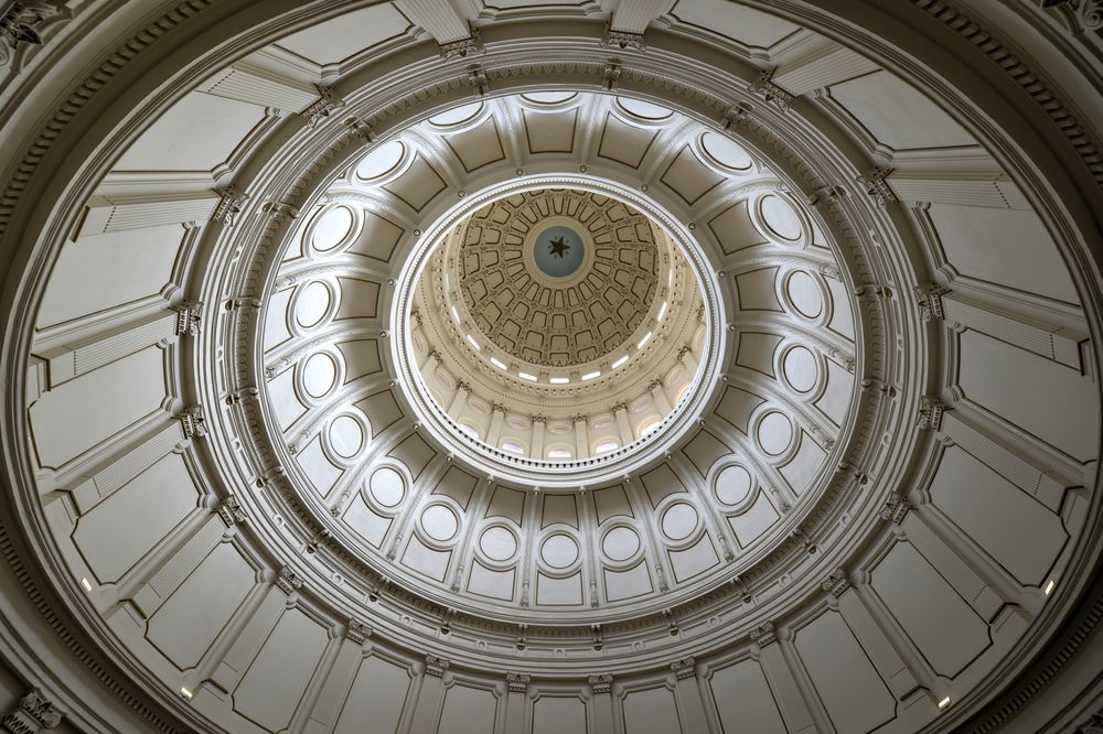 Interior ceiling of the Texas Capitol