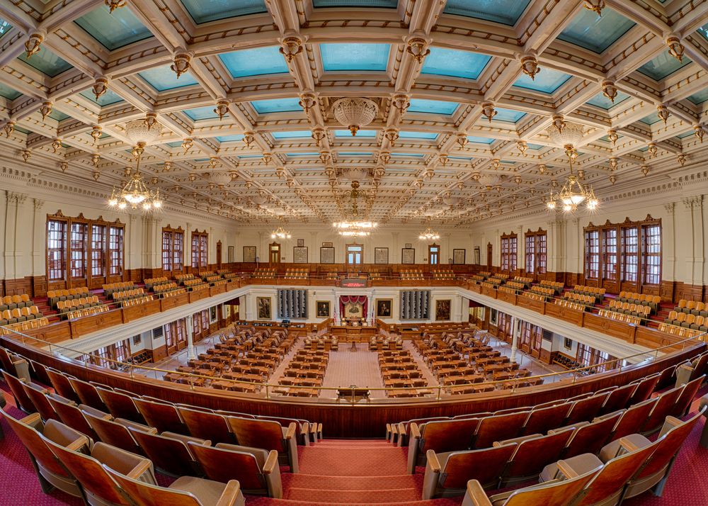House of representatives chamber in the Texas Capitol
