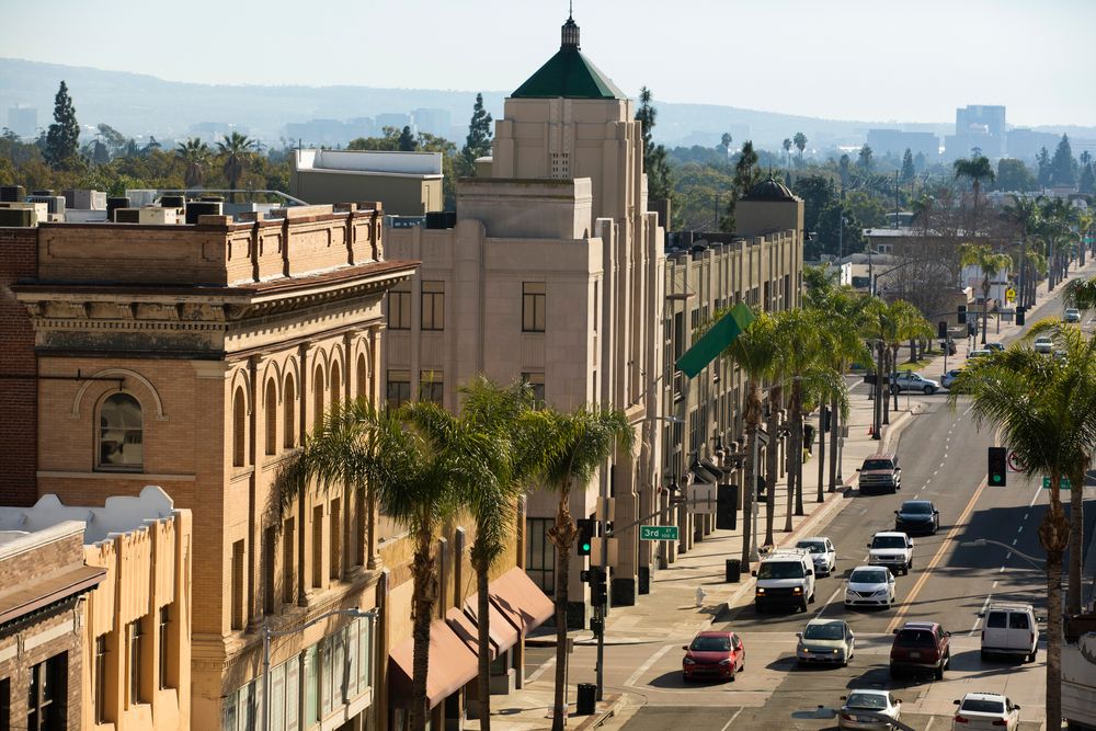 Buildings along Downtown Santa Ana Historic District