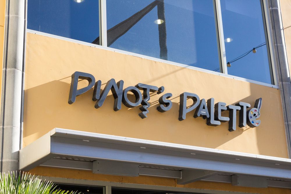 Building sign of Pinot’s Palette