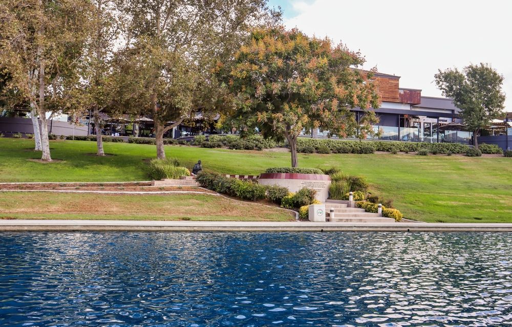 The waters of Temecula Duck Pond and Veterans Memorial Park